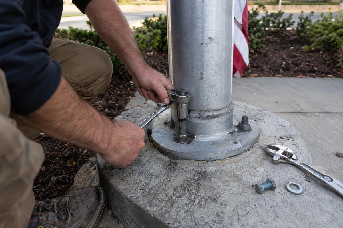 Flagpole installation and repair contractor